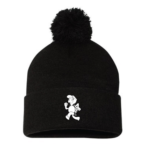 Turtles - Sportsman Pom-Pom Knit Cap in Black