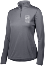 Load image into Gallery viewer, The Track Workout / #PITCREW - Ladies Attain Wicking 1/4 Zip Pullover
